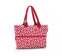 reisenthel Shopper e1 Sac de Courses Extensible en Tissu Polyester de Haute qualité de Couleur Rouge Signature - Imperméable - Dimensions : 50 x 26,5 x 16,5 - 12 à 18 litres de Volume