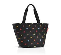reisenthel shopper M - sac de shopping pour vos courses, 1 poche intérieure zippée, fond du sac carré pour plus de stabilité, ouverture avec fermeture zippée, volume 15l, en motif dot