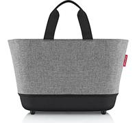 Reisenthel Shoppingbasket, chariot de courses, noir, gris, polyester, monochromatique, 100 % polyester recyclé de première qualité, 22 l