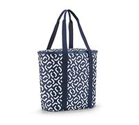 reisenthel thermoshopper - Sac Isotherme pour Courses ou Pique-Nique, Doublure Isotherme Feuille Aluminium, 1 Poche extérieure, 2 lanières, Fermeture zippée, Volume 15l, en Navy Signature