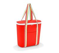 reisenthel thermoshopper twist silver - Sac isotherme pour les courses ou le pique-nique avec 2 sangles - En matériau hydrofuge, Couleur:pop strawberry