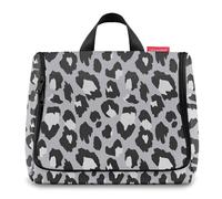 reisenthel Trousse de Toilette XL Pratique avec Crochet, matériau imperméable, Léo Nero, 28 cm, Sac de Toilette XL Leo Noir