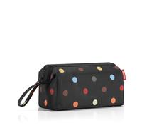 reisenthel travelcosmetic dots - trousse de toilette, volume 4l, armature métale intégrée, dragonne, poche intérieure zippée, 3 élastiques de maintien à la paroi intérieure