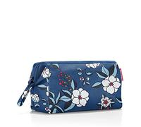 reisenthel travelcosmetic Garden Blue - Sac de Maquillage de Voyage Robuste et Pratique, dragonne imperméable