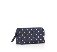 reisenthel travelcosmetic metallic dots blue - sac cosmétique de voyage solide, robuste et pratique, sangle à main, matériau hydrofuge, Metallic Dots Blue