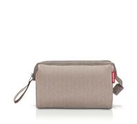 reisenthel travelcosmetic Trousse de Voyage Solide, Robuste et Pratique, Sangle à Main, matériau Hydrofuge, Mokka à Chevrons, One Size, Classique