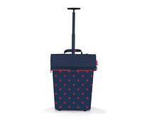 reisenthel Trolley M Mixed Dots Red - Chariot à provisions Portable avec Cadre Solide en Aluminium, en matériau Hydrofuge, Couleur:Mixed Dots Red