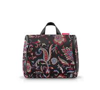 reisenthel trousse de toilette paisley black - pratique avec crochet et miroir détachable, poches intérieures