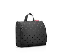 Reisenthel Trousse de toilette XL Pratique avec crochet, imperméable 28 cm, Noir brillant à pois