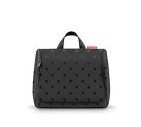 reisenthel Trousse de Toilette XL Pratique avec Crochet, matériau imperméable, Noir Brillant à Pois, 28 cm, Sac de Toilette XL Noir Brillant à Pois