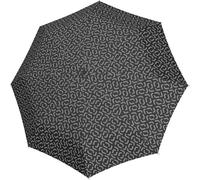 reisenthel umbrella pocket classic - parapluie taille compact avec ouverture manuelle, cadre sportif couleur noir en acier et fibre de verre, résistant au vent, en black