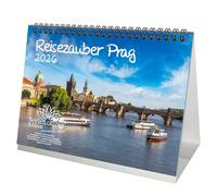 Reisezauber Prague Calendrier de table DIN A5 pour vacances 2026 République tchèque Seelenzauber