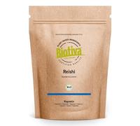 Reishi Bio 140 gélules | Ganoderma lucidum | Laque brillante | Champignon vital | Champignon de l'immortalité | Sans additif | Végétalien | Mis en bouteille et contrôlé en Allemagne | Biotiva