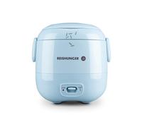REISHUNGER Mini cuiseur de voyage bleu clair | 0,3 L - 1 à 2 portions | Revêtement céramique de qualité supérieure - Poêle de qualité supérieure | Taille pratique pour les petits ménages et les