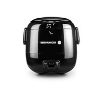 REISHUNGER Mini cuiseur de voyage noir | 0,3 L - 1 à 2 portions | Revêtement céramique de qualité supérieure - Poêle Premium | Taille pratique pour les petits ménages et les déplacements