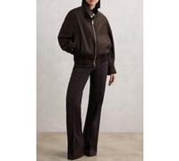 Reiss Casual Bomber Jacket Chocolate Brown Taille: L | Blousons d'aviateurs Outlet | Femme | Marron