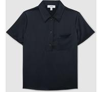 Reiss Chemise à manches courtes et demi-bouton en soie Reiss Polly