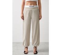 Reiss Colette Technical Boxer Short Waistband Trouser Stone Taille: XL | Pantalons de survêtement Outlet | Femme
