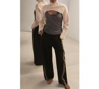 Reiss Cropped Texture Jumper Blush Pink Taille: L | Pulls Outlet | Femme | Rose