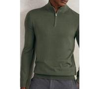Reiss Ls Half Zip Funnel Merino Wool Jumper Kale Green Taille: XL | Pulls Outlet | Homme | Vert