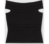 Reiss Reiss Black Alessia Bardot Open Knit Top