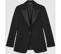 Reiss Reiss Black Della Atelier Single-Breasted Tuxedo Blazer