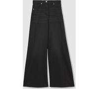 Reiss Reiss Black Heather Stretch-Cotton Wide-Leg Jeans