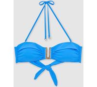 Reiss Reiss Blue Carina Removable-Strap Bandeau Bikini Top