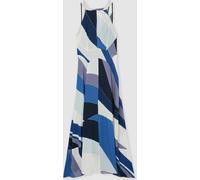 Reiss Reiss Blue Imogen Stripe Print V-Back Midi Dress Blue EU 44 (UK 16)