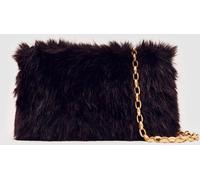 Reiss Reiss Burgundy Mila Faux Fur Shoulder Bag