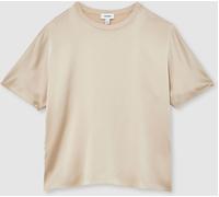 Reiss Reiss Champagne Neutral Lena Silk Short-Sleeve Top