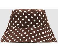 Reiss Reiss Chocolate Paloma Cotton Polka-Dot Bucket Hat