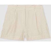 Reiss Reiss Cream/Black Jayce Pinstripe Tailored Shorts Cream/Black EU 42 (UK 14)