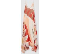 Reiss Reiss Cream/Red Sasha Printed Ruffle Trim Maxi Dress Cream/Red EU 32 (UK 4)