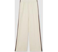 Reiss Reiss Cream Robyn Petite Side-Stripe Wide-Leg Trousers