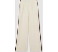 Reiss Reiss Cream Robyn Side-Stripe Wide-Leg Trousers