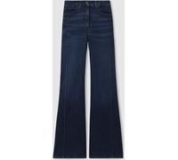 Reiss Reiss Dark Blue Heather Stretch-Cotton Wide-Leg Jeans