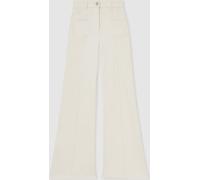 Reiss Reiss Ecru Sakura Petite Patch-Pocket Flared Jeans