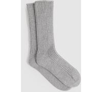 Reiss Reiss Grey Carmen Rib-Knit Socks With Cashmere
