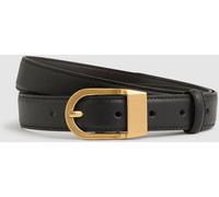 Reiss Reiss Hazel Leather Curved-Buckle Belt Noir XL (FR 50-52)