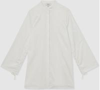 Reiss Reiss Ivory Grazi Cotton Gathered Cut-Out Shirt Dress with Stretch Ivory 16