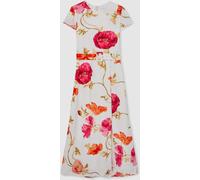 Reiss Reiss Ivory/Pink Lyra Floral-Print Belted Midi Dress Ivory/Pink EU 34 (UK 6)