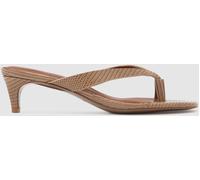 Reiss Reiss Mia Leather Lizard-Effect Kitten-Heel Sandals neutre ue37