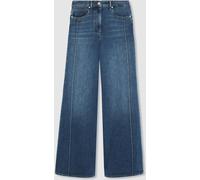 Reiss Reiss Mid Blue Heather Petite Stretch-Cotton Wide-Leg Jeans