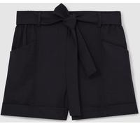 Reiss Reiss Navy Avril Belted Button Tab Shorts Navy EU 34 (UK 6)