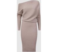 Reiss Reiss Neutral Lara Off-The-Shoulder Ribbed Knitted Midi Dress Neutral L