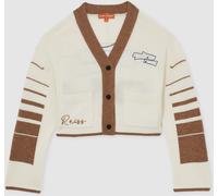 Reiss Reiss Off White/Camel Drive McLaren F1 Team Crop Varsity Cardigan