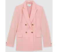 Reiss Reiss Pink Magda Double-Breasted Peak-Lapel Suit Jacket