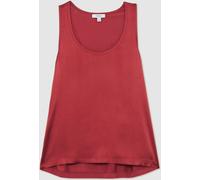 Reiss Reiss Rose Red Ruby Silk-Front Cami Top
