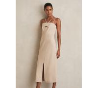 Reiss Reiss Stone Neutral Juni Double Strap Cut Out Midi Dress Stone Neutral 16